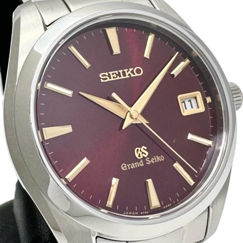 【SEIKO/セイコー】 グランドセイコー 限定500本 SBGV027（9F82-0AG0） 腕時計 ステンレススチール クオーツ ワインレッド文字盤 メンズ【中古】【真子質店】【BL】【TMixMo】