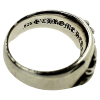 14号【CHROME HEARTS/クロムハーツ】 ハーフクラッシック フローラルクロスリング リング・指輪 シルバー925 8.6g ユニセックス【中古】【真子質店】【BL】【MoMix】