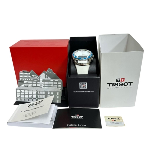 【TISSOT/ティソ】 T-タッチ セーリングパーペチュアル デジタル 腕時計 ステンレススチール/ラバー クオーツ 白文字盤/白ラバーベルト メンズ【中古】【真子質店】【GD】【Txx】