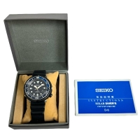 【SEIKO/セイコー】 プロスペックス ダイバースキューバ V157-0CX0/SBDJ045  腕時計 ステンレススチール/ラバー ソーラー 紺文字盤/黒ラバーベルト メンズ【中古】【真子質店】【GD】【TMoMa】