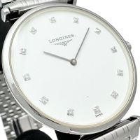 【LONGINES/ロンジン】 グランドクラシック ダイヤ12P L4.709.4 腕時計 ステンレススチール クオーツ ホワイト文字盤 メンズ【中古】【真子質店】【GD】【Txx】