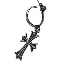 【CHROME HEARTS/クロムハーツ】 ピアス タイニー CHクロスフープ シルバー925/14K 5.1g シルバー ユニセックス【中古】【真子質店】【BL】【MiTx】