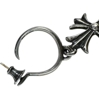 【CHROME HEARTS/クロムハーツ】 ピアス タイニー CHクロスフープ シルバー925/14K 5.1g シルバー ユニセックス【中古】【真子質店】【BL】【MiTx】