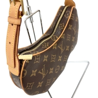 【LOUIS VUITTON/ルイ・ヴィトン】 ポシェット・クロワッサン モノグラム M51510 ワンショルダー ショルダーバッグ PVC/レザー ブラウン レディース【中古】【真子質店】【BL】【IMaxx】