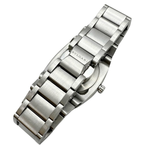 【BVLGARI/ブルガリ】 EG30S エルゴン 腕時計 ステンレススチール クオーツ 黒文字盤/シルバーバンド レディース【中古】【真子質店】【GD】【DxK】