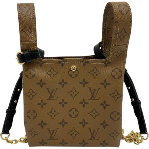 【LOUIS VUITTON/ルイ・ヴィトン】 アトランティスBB モノグラムリバース M46816 ショルダーバッグ PVCコーティングキャンバス ブラウン レディース【中古】【真子質店】【BL】【TMixx】