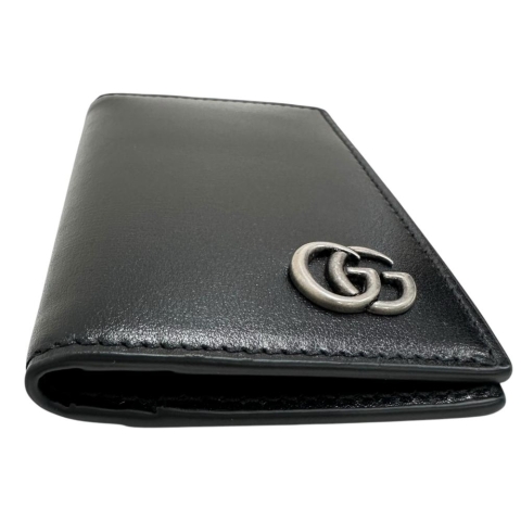 【GUCCI/グッチ】 547075 GGマーモント カードケース レザー ブラック メンズ【中古】【真子質店】【GD】【Ixx】