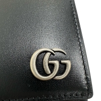 【GUCCI/グッチ】 547075 GGマーモント カードケース レザー ブラック メンズ【中古】【真子質店】【GD】【Ixx】