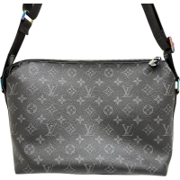 【LOUIS VUITTON/ルイ・ヴィトン】 フラッシュアポロ メッセンジャーMM モノグラム エクリプスフラッシュ LV×Fragment ショルダーバッグ 黒革 メンズ【中古】【真子質店】【BL】【IMiTY】