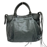 【BALENCIAGA/バレンシアガ】 クラシック ヴェロ  235216  2WAYバッグ ハンドバッグ レザー ブルーグレー革 レディース【中古】【真子質店】【BL】【KST】