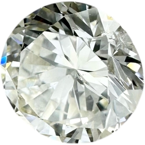 ダイヤモンド（J-SI2-GOOD-MEDIUM YELLOWISH GREEN） 0.501 ct ルース【中古】【真子質店】【NN】【TMix】