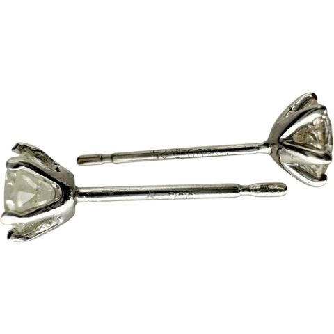 スタッド ダイヤモンド（推定H～I-I1クラス） 0.25×2ct ピアス Pt900プラチナ 0.6g レディース【中古】【真子質店】【NN】【IYMo】