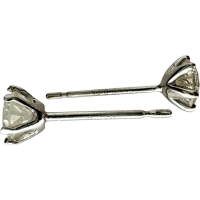 スタッド ダイヤモンド（推定H～I-I1クラス） 0.25×2ct ピアス Pt900プラチナ 0.6g レディース【中古】【真子質店】【NN】【IYMo】