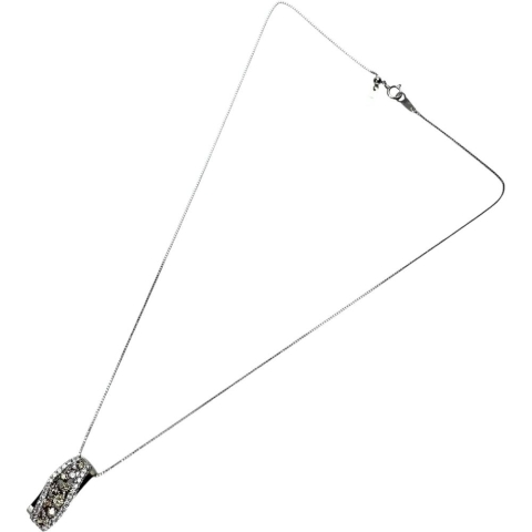 マルチカラー ダイヤモンド 1.00ct ネックレス K18WGホワイトゴールド 18金 5.8g 45cm レディース【中古】【真子質店】【NN】【MiMix】