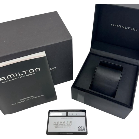 【HAMILTON/ハミルトン】 H765120  カーキ アビエーション パイオニアパイロット 腕時計 ステンレススチール クオーツ 黒文字盤/銀ベルト メンズ【中古】【真子質店】【GD】【TMix】