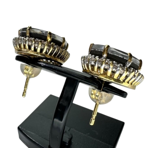 アンモライト アンモライト ダイヤモンド ピアス K18ゴールド 18金 7.3g レディース【中古】【真子質店】【NN】【MoMox】
