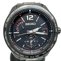 【SEIKO/セイコー】 8B63-0AS0/SAGA267 ブライツ フライト エキスパート 腕時計 チタン/セラミック ソーラー電波 黒文字盤/黒ベルト メンズ【中古】【真子質店】【GD】【MaKD】