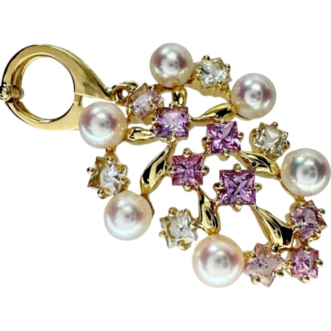 【Jeunet/ジュネ】 サファイア 1.80ct アコヤ真珠 4mm ペンダントトップ K18ゴールド 18金 4.6g レディース【中古】【真子質店】【NN】【DMoI】