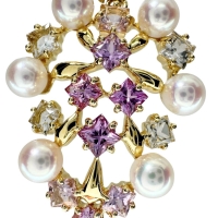 【Jeunet/ジュネ】 サファイア 1.80ct アコヤ真珠 4mm ペンダントトップ K18ゴールド 18金 4.6g レディース【中古】【真子質店】【NN】【DMoI】
