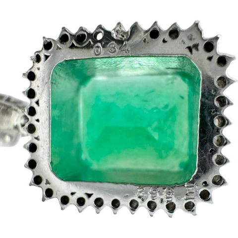 エメラルド 5.62ct ダイヤモンド 0.34ct ペンダントトップ Pt850プラチナ/（金性分析済み） 10.0g レディース【中古】【真子質店】【NN】【TYKMa】