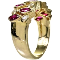 12号 ルビー 0.87ct ダイヤモンド 0.24ct リング・指輪 K18ゴールド 18金 6.1g レディース【中古】【真子質店】【NN】【KST】