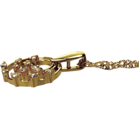ダイヤモンド 0.10ct ネックレス K18ゴールド 18金 2.1g 40cm レディース【中古】【真子質店】【NN】【TKMo】