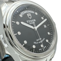 【TUDOR/チューダー/チュードル】 グラマー ダイヤ10Pインデックス 56000 腕時計 ステンレススチール 自動巻き/オートマ ブラック文字盤 メンズ【中古】【真子質店】【GD】【TxTS】