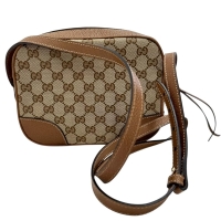 【GUCCI/グッチ】 387360 ブリー ショルダーバッグ GGキャンバス ベージュ/ブラウン レディース【中古】【真子質店】【BL】【Yxx】