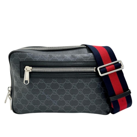 【GUCCI/グッチ】 478325 スリングバッグ ボディバッグ GGスプリームキャンバス ブラック ユニセックス【中古】【真子質店】【BL】【Yxx】