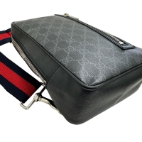 【GUCCI/グッチ】 478325 スリングバッグ ボディバッグ GGスプリームキャンバス ブラック ユニセックス【中古】【真子質店】【BL】【Yxx】