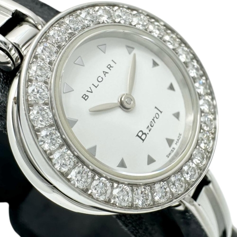 【BVLGARI/ブルガリ】 B-ZERO1 BZ22S 腕時計 ステンレススチール クオーツ ホワイト文字盤/シルバーベルト レディース【中古】【真子質店】【GD】【ITYMo】