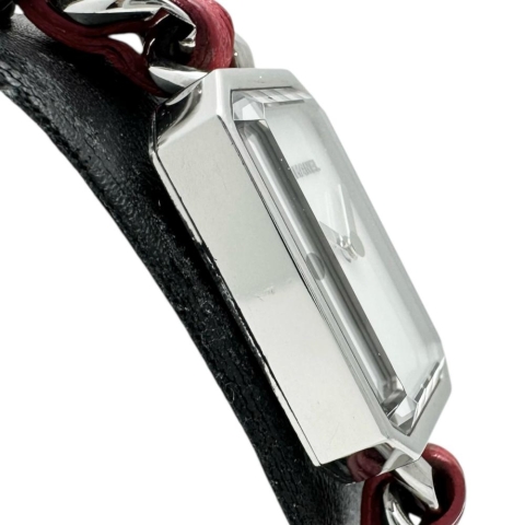 【CHANEL/シャネル】 プルミエール ロック H5313 限定1000本 腕時計 ステンレススチール/シェル クオーツ ホワイトシェル文字盤/赤革ベルト レディース【中古】【真子質店】【GD】【TxMoK】