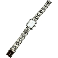 【CHANEL/シャネル】 プルミエールL H1639 電池交換済 腕時計 ステンレススチール/レザー クオーツ シェル文字盤/ホワイト革ベルト レディース【中古】【真子質店】【GD】【IKxMo】