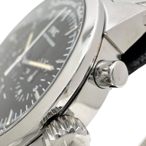 【IWC/インターナショナルウォッチカンパニー】 セミメカニカル クロノ IW372702 腕時計 ステンレススチール クオーツ 黒文字盤/シルバーバンド メンズ【中古】【真子質店】【GD】【TIDMo】