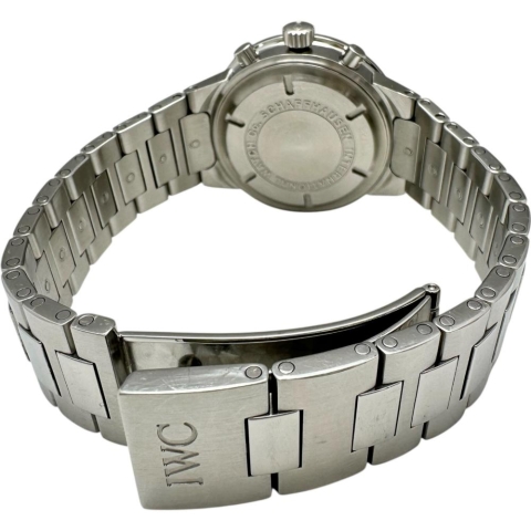 【IWC/インターナショナルウォッチカンパニー】 セミメカニカル クロノ IW372702 腕時計 ステンレススチール クオーツ 黒文字盤/シルバーバンド メンズ【中古】【真子質店】【GD】【TIDMo】