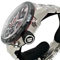 【TAG HEUER/タグホイヤー】 カレラ CBG2010 ホイヤー02 スケルトン 腕時計 ステンレススチール 自動巻き/オートマ 黒文字盤/銀ベルト メンズ【中古】【真子質店】【GD】【TSKx】