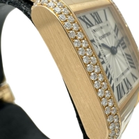 【CARTIER/カルティエ】 タンクアングレーズSM WT100002 腕時計 K18PGピンクゴールド クオーツ シルバー文字盤 レディース【中古】【真子質店】【BL】【TxTDx】