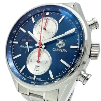 【TAG HEUER/タグホイヤー】 カレラ 富士スピードウェイ限定400本 CAR211B 裏スケルトン 腕時計 ステンレススチール 自動巻き/オートマ ネイビー文字盤 メンズ【中古】【真子質店】【GD】【ISxMa】