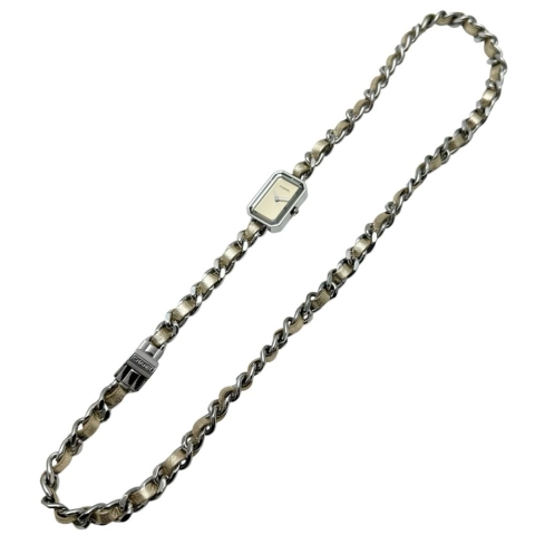 【CHANEL/シャネル】 プルミエール ロック H5583 3重ブレス 1000本限定 腕時計 ステンレススチール/レザー/ミラー クオーツ ゴールドミラー文字盤/ゴールド革ベルト レディース【中古】【真子質店】【GD】【IYYI】
