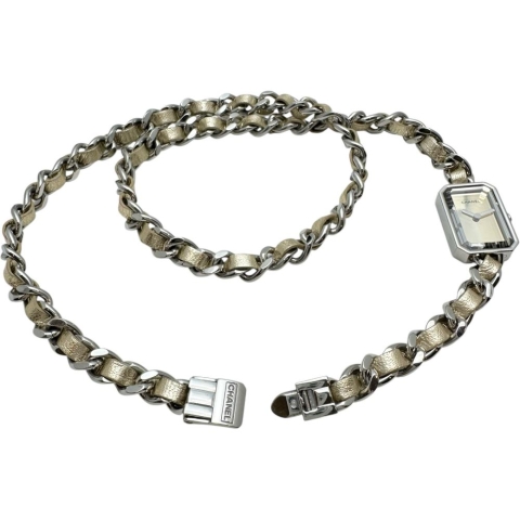 【CHANEL/シャネル】 プルミエール ロック H5583 3重ブレス 1000本限定 腕時計 ステンレススチール/レザー/ミラー クオーツ ゴールドミラー文字盤/ゴールド革ベルト レディース【中古】【真子質店】【GD】【IYYI】