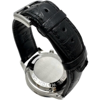 【IWC/インターナショナルウォッチカンパニー】 ポルトギーゼ クロノ IW371401 腕時計 ステンレススチール/レザー 自動巻き/オートマ 銀文字盤/黒革 メンズ【中古】【真子質店】【BL】【MaKMiD】