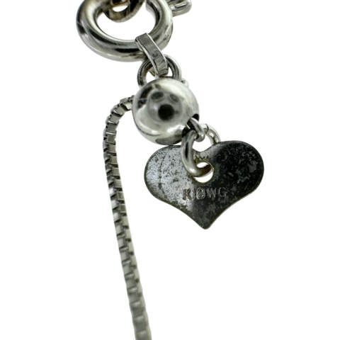 エメラルド 0.276ct ダイヤモンド 0.31ct ネックレス K18WGホワイトゴールド 18金 2.7g 50cm レディース【中古】【真子質店】【NN】【DMiD】