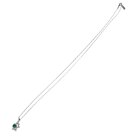 エメラルド 0.276ct ダイヤモンド 0.31ct ネックレス K18WGホワイトゴールド 18金 2.7g 50cm レディース【中古】【真子質店】【NN】【DMiD】