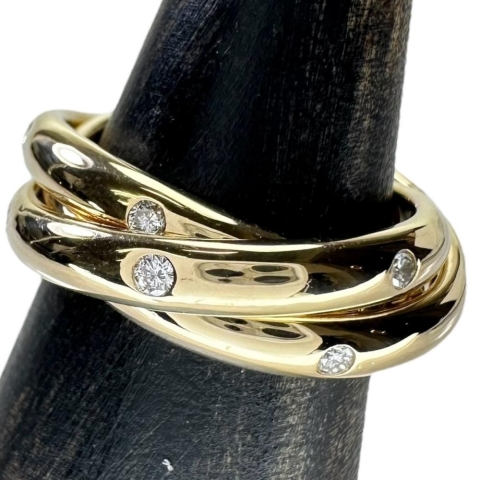 7号【CARTIER/カルティエ】 18Pダイヤモンド リング・指輪 トリニティ コンステレーション K18ゴールド 18金 10.1g 47 レディース【中古】【真子質店】【BL】【IMixx】