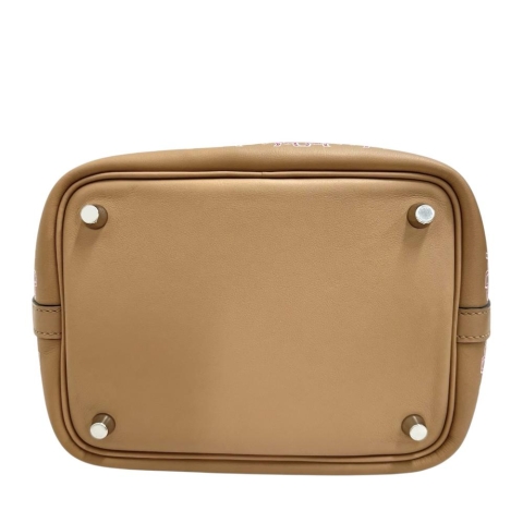 【HERMES/エルメス】 ピコタンロックPM ラッキーデイジー ハンドバッグ レザー ブラウン/ピンク レディース【中古】【真子質店】【BL】【MaMoTx】