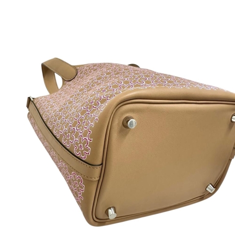 【HERMES/エルメス】 ピコタンロックPM ラッキーデイジー ハンドバッグ レザー ブラウン/ピンク レディース【中古】【真子質店】【BL】【MaMoTx】