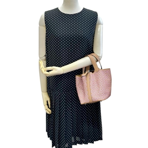 【HERMES/エルメス】 ピコタンロックPM ラッキーデイジー ハンドバッグ レザー ブラウン/ピンク レディース【中古】【真子質店】【BL】【MaMoTx】