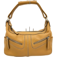 【TOD’S/トッズ】 ドライビング ワンショルダー ショルダーバッグ レザー ベージュ/シルバー金具 レディース【中古】【真子質店】【BL】【IDMa】