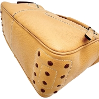 【TOD’S/トッズ】 ドライビング ワンショルダー ショルダーバッグ レザー ベージュ/シルバー金具 レディース【中古】【真子質店】【BL】【IDMa】