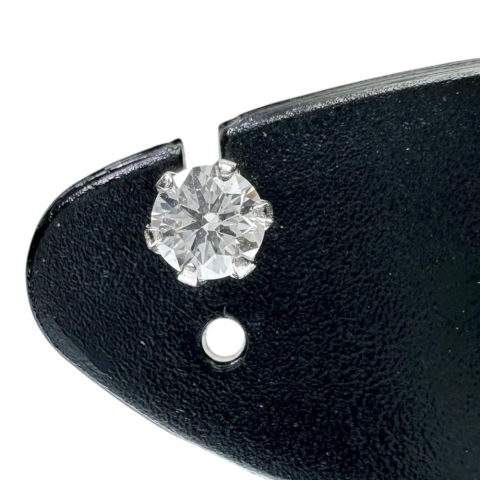 H&C スタッド ハート＆キューピッド ダイヤモンド 0.10/0.10ct ピアス Pt900プラチナ 0.4g レディース【中古】【真子質店】【NN】【TxS】